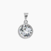 Crystal Collection Pendants Round Single Crystal Bezel-Set Pendant