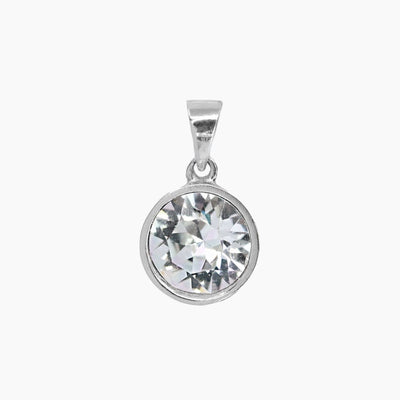 Crystal Collection Pendants Round Single Crystal Bezel-Set Pendant