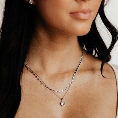 Crystal Collection Pendants Round Single Crystal Bezel-Set Pendant