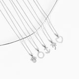 Crystal Collection Pendants Sterling Silver CZ Small Anchor Pendant