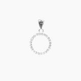 Crystal Collection Pendants Sterling Silver CZ Small Circle Pendant