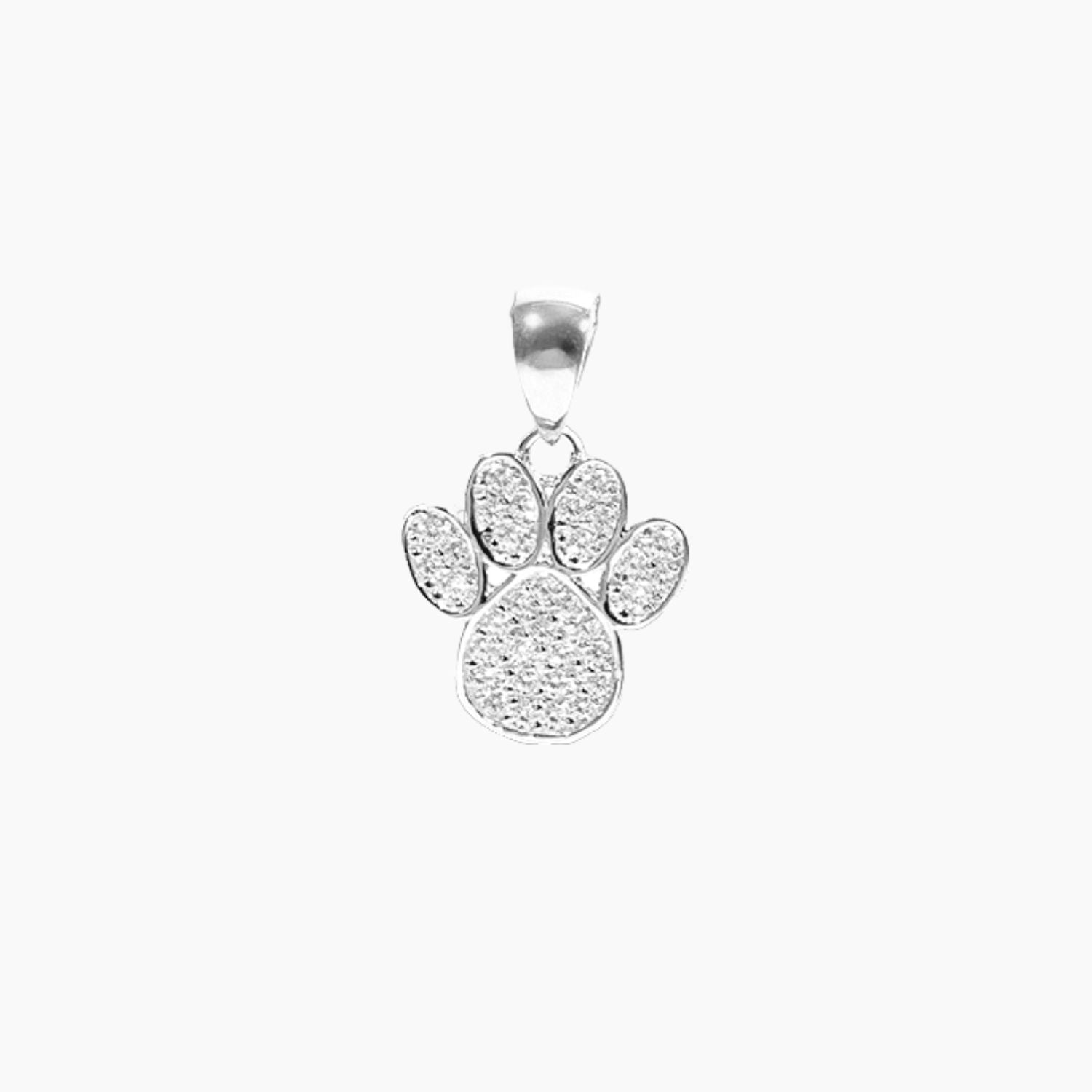 Sterling silver paw print necklace, custom made by Ron Emanuel -  thegoldsmith