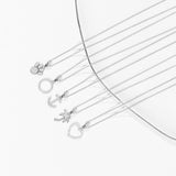 Crystal Collection Pendants Sterling Silver CZ Small Open Heart Pendant
