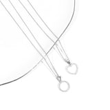 Crystal Collection Pendants Sterling Silver CZ Small Open Heart Pendant
