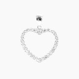 Crystal Collection Pendants Sterling Silver CZ Small Open Heart Pendant