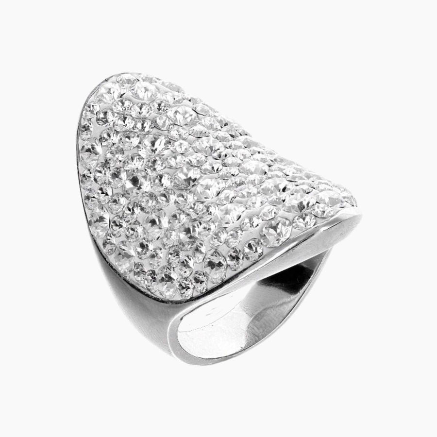 Crystal Collection Rings 5 / Clear Concave Swarovski Crystal Ring