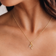 Dainty Palm Tree Charm (Gold)