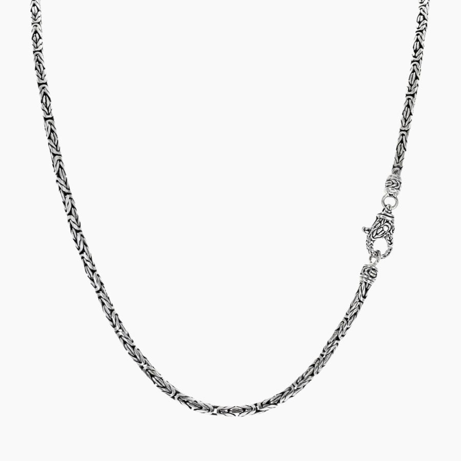 David Beck Bali Necklaces Bali Byzantine Sterling Silver Necklace 4mm Gauge (18"-24")