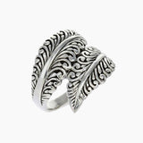 David Beck Bali Rings Sterling Silver Swirl Leaf Ring