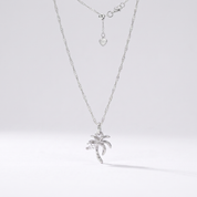 Dainty Palm Tree Charm (Silver)
