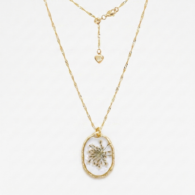 Snow Lace Wildflower Adjustable Necklace