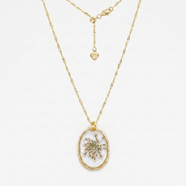 Snow Lace Wildflower Adjustable Necklace