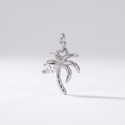 Dainty Palm Tree Charm (Silver)