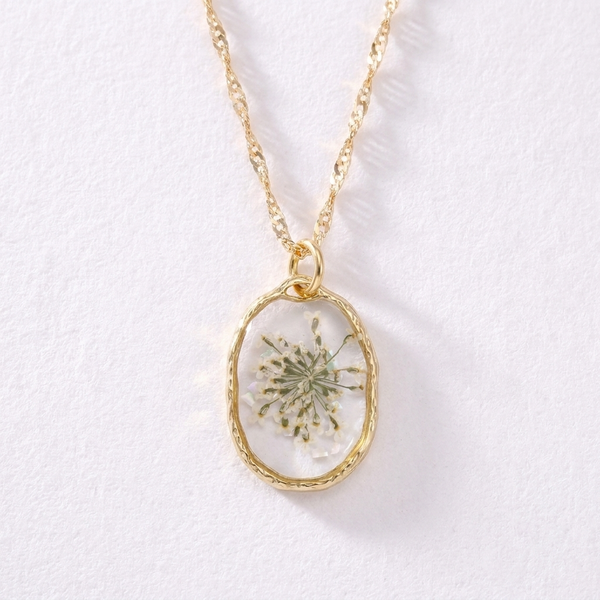 Snow Lace Wildflower Adjustable Necklace