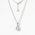 Teardrop CZ Pendant (Silver)