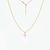 Dainty Cross Adjustable Necklace (Gold)