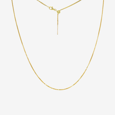 Bella Adjustable Box Chain 22"(Gold)