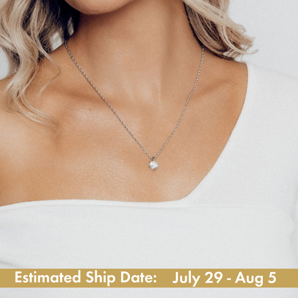 Addie Brilliant CZ Adjustable Necklace (Silver)