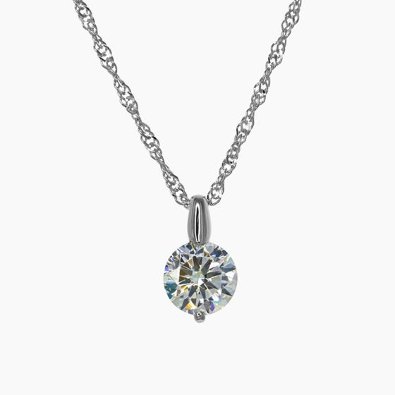 Addie Brilliant CZ Adjustable Necklace (Silver)