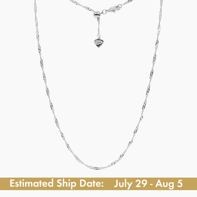 Addie Adjustable Chain 24"(Silver)