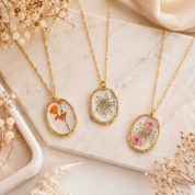 Amber Wildflower Adjustable Necklace