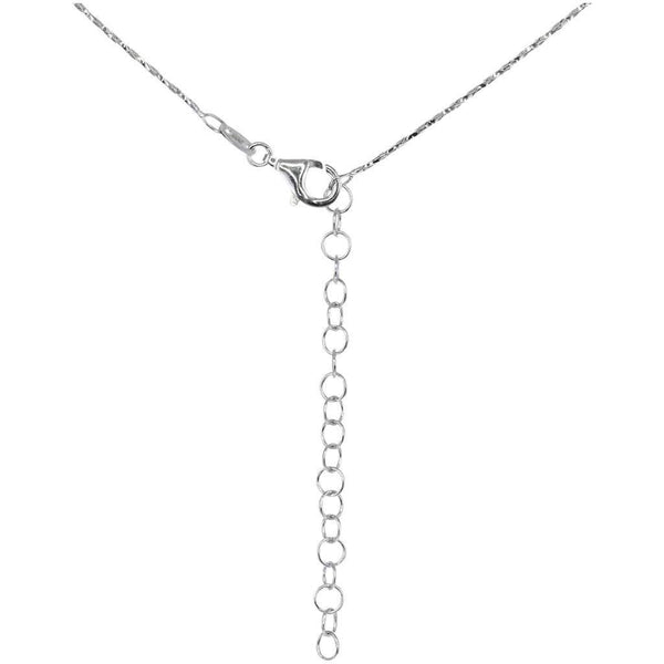 Small Swarovski Crystal Single Ball Necklace (Silver)