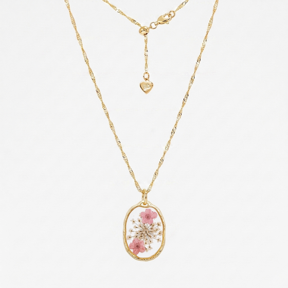 Blush Meadow Wildflower Adjustable Necklace