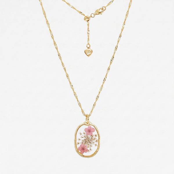 Blush Meadow Wildflower Adjustable Necklace