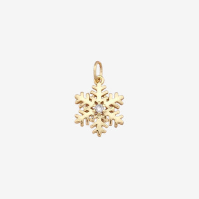 Simple CZ Snowflake Charm