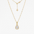 Teardrop CZ Pendant (Gold)