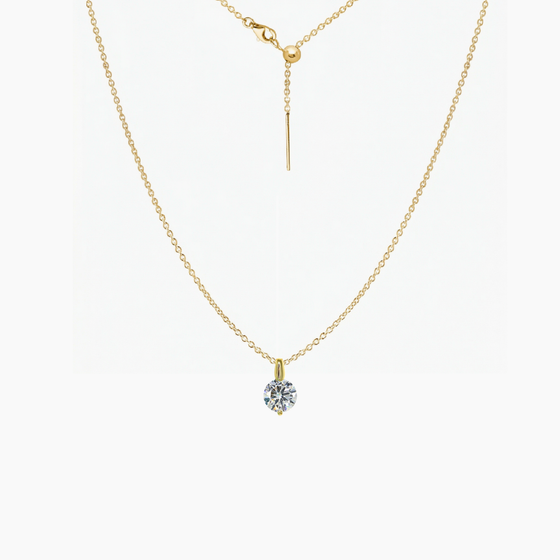 Tessa Brilliant CZ Adjustable Necklace (Gold)