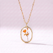 Amber Wildflower Adjustable Necklace