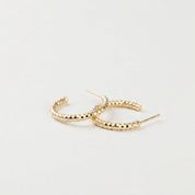 Debbie Diamond-Cut Hoop Earrings (Gold)