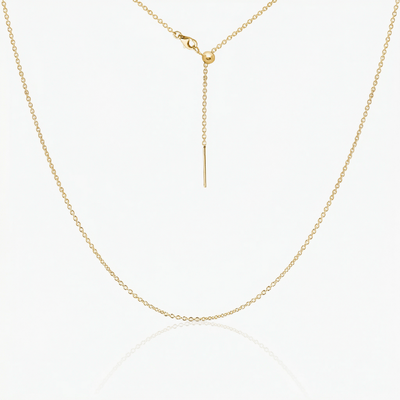 Tessa Adjustable Threader Cable Chain 23"(Gold)