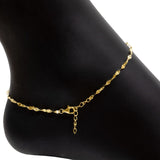 Eros Milano Anklets 9" + 1" Extension Anchor CZ Charm Anklet (Gold)