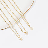 Eros Milano Anklets 9" + 1" Extension Starfish CZ Charm Anklet (Gold)