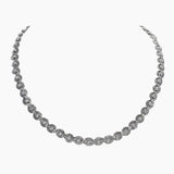 Eros Milano Necklaces Silver Saturn Bead Necklace in Rhodium Overlay