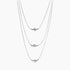 Eros Milano Necklaces Silver Sirius 3-Strand Ball Necklace, Sterling Silver with Rhodium Finish