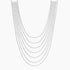 Eros Milano Necklaces Silver Sirius 7-Strand Italian Bead Statement Necklace with Rhodium Overlay