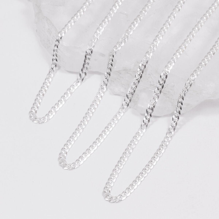 Eros Milano Necklaces Valente Unisex Curb Chain (Silver)