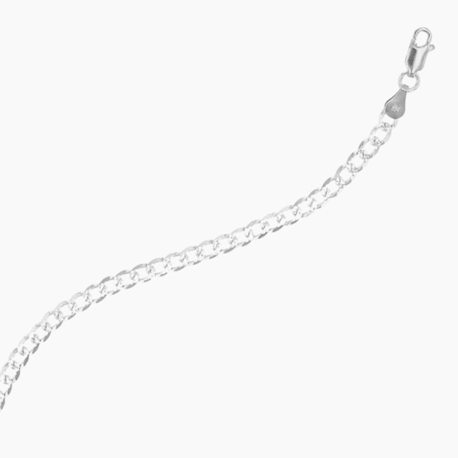 Eros Milano Necklaces Valente Unisex Curb Chain (Silver)