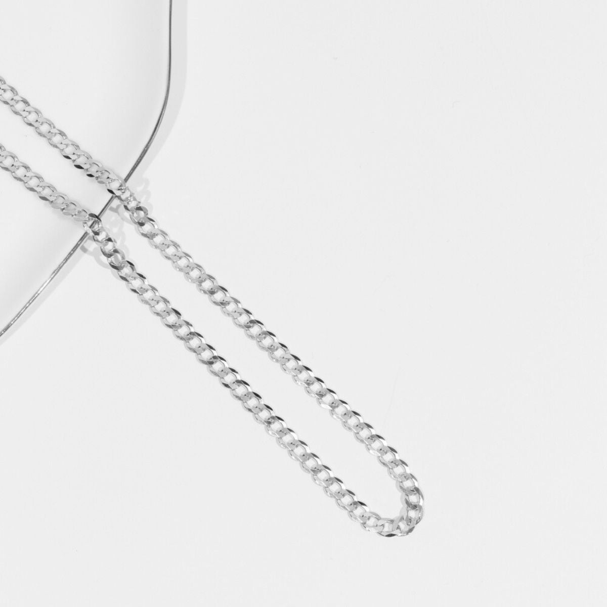 Unisex (Silver) Curb Valente Chain