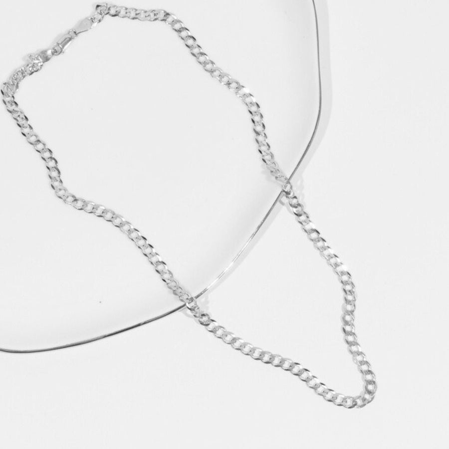 Eros Milano Necklaces Valente Unisex Curb Chain (Silver)