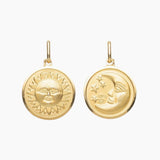 Eros Milano Pendants Medallion Sun & Moon Reversible Medallion in Gold Vermeil