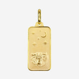 Eros Milano Pendants Taurus Zodiac Rectangle Pendant (Gold)