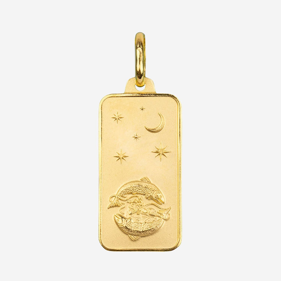 Eros Milano Pendants Zodiac Rectangle Pendant (Gold)