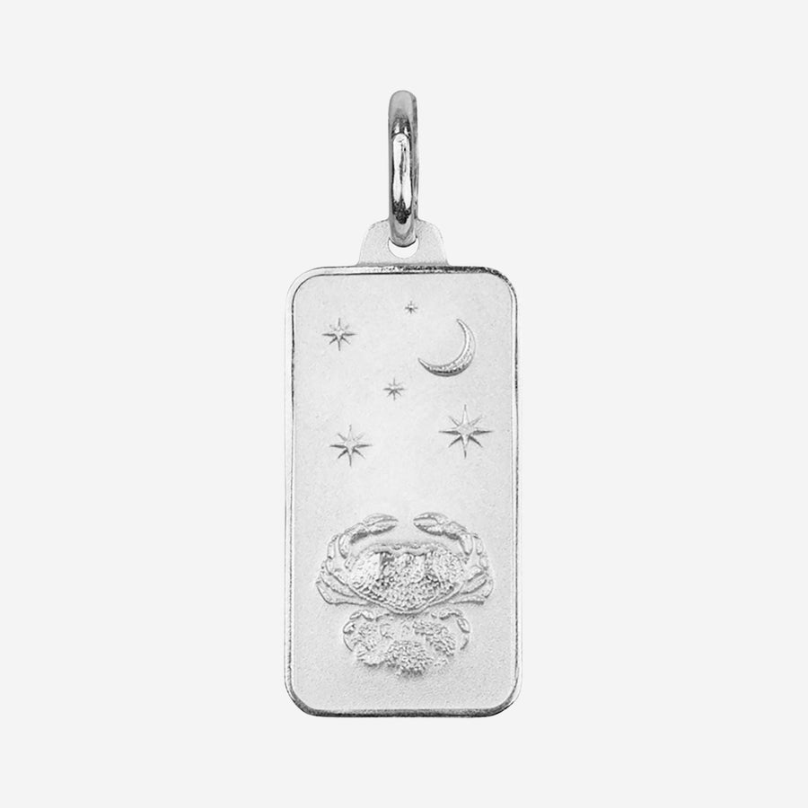 Eros Milano Pendants Zodiac Rectangle Pendant in Sterling Silver
