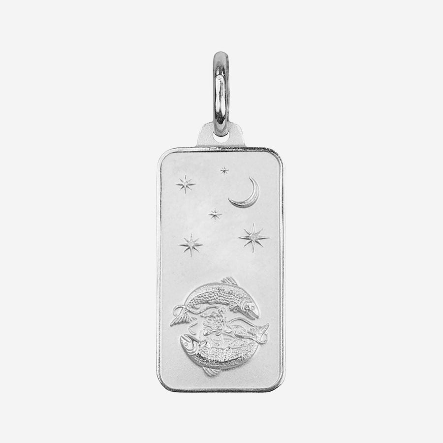 Eros Milano Pendants Zodiac Rectangle Pendant in Sterling Silver