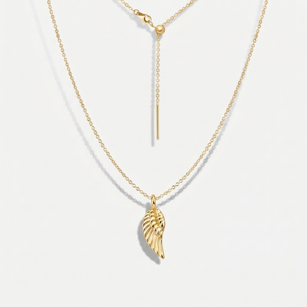 Angel Wing Adjustable Necklalce (Gold)
