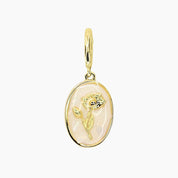 Grace Blooms Charm April - Daisy Birth Flower Charm (Gold)